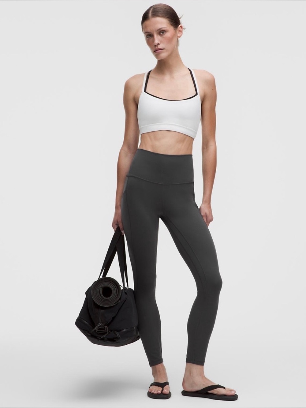 Lululemon align high rise pant with pockets 25" graphite gray size 6